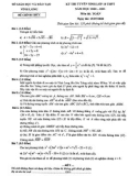 Đề thi vào lớp 10 môn Toán năm 2020-2021 - Sở GD&ĐT Vĩnh Long