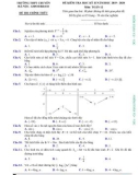 Đề thi học kì 2 môn Toán lớp 12 năm 2019-2020 có đáp án – Trường THPT Chuyên Hà Nội Amsterdam