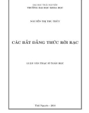 Luận văn Thạc sĩ Toán học: Các bất đẳng thức rời rạc