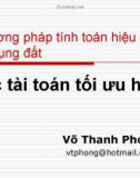 Bài giảng Các phương pháp nghiên cứu trong quy hoạch sử dụng đất: Các tài toán tối ưu hóa – Võ Thành Phong