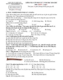 Đề thi học kì 1 môn KHTN lớp 8 năm 2024-2025 có đáp án - Trường THCS Lê Đình Dương, Điện Bàn