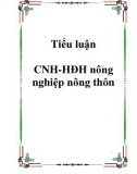 Tiểu luận CNH-HĐH nông nghiệp nông thôn