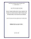 Tóm tắt Luận văn Thạc sĩ Kế toán: Hoàn thiện kiểm soát hoạt động tín dụng tại Ngân hàng TMCP Xăng dầu Petrolimex – Chi nhánh Hải Phòng