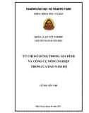 Khóa luận tốt nghiệp Văn học: Từ chỉ đồ dùng trong gia đình và công cụ nông nghiệp trong ca dao Nam bộ