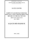 Luận án Tiến sĩ Kinh tế: Nghiên cứu giải pháp hạn chế rủi ro trong đầu tư hệ thống cảng biển khu vực phía Bắc Việt Nam