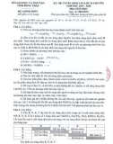 Đề thi tuyển sinh vào lớp 10 chuyên môn Hóa học năm 2019-2020 có đáp án - Sở GD&ĐT Đồng Tháp