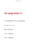 Từ vựng nhóm 11