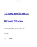 Từ vựng sơ cấp bài 21 -  Minnano Nihongo