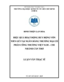 Luận văn Thạc sĩ Kinh tế: Hiệu quả huy động vốn tiền gửi tại ngân hàng TMCP Công thương Việt Nam - Chi nhánh Cần Thơ