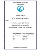 Khoá luận tốt nghiệp: Văn hóa làng quê trong thơ Nguyễn Bính trước cách mạng tháng tám năm 1945