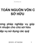 KẾ TOÁN NGUỒN VỐN CHỦ SỞ HỮU