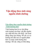 Vận động theo ánh sáng nguồn dinh dưỡng