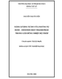 Khóa luận tốt nghiệp đại học: Năng lƣợng tự do của ngƣng tụ Bose – Einstein một thành phần trong gần đúng nhiệt độ thấp