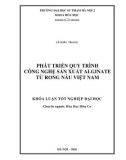 Khóa luận tốt nghiệp: Phát triển quy trình công nghệ sản xuất Alginate từ rong nâu Việt Nam