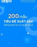 200 mẫu tiêu đề xuất sắc đăng bán là có người mua