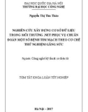 Tóm tắt khóa luận tốt nghiệp Công nghệ kỹ thuật Cơ điện tử: Nghiên cứu xây dựng cơ sở dữ liệu trong môi trường .net phục vụ chuẩn đoán một số bệnh tim mạch theo cơ chế thử nghiệm gắng sức