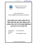 Đề tài nghiên cứu khoa học cấp trường: Ảnh hưởng của lysin và một số axit amin thiết yếu lên tăng trọng, chất lượng thân thịt và khả năng miễn dịch của gà ác từ 0-8 tuần tuổi