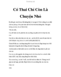 Có Thai Chỉ Còn Là Chuyện Nhỏ