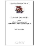 Sáng kiến kinh nghiệm THPT: Thiết kế và tổ chức dạy học STEM chủ đề Thiết kế kĩ thuật môn Công nghệ 10