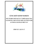 Sáng kiến kinh nghiệm THPT: Một số biện pháp quản lý thiết bị dạy học tại trường THPT huyện miền núi tỉnh Nghệ An trong giai đoạn hiện nay