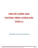 Hàm số lượng giác và phương trình lượng giác Toán 11