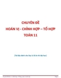 Chuyên đề Hoán vị - Chỉnh hợp - Tổ hợp Toán 11