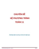 Chuyên đề Hệ phương trình Toán 11