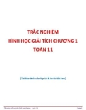 Trắc nghiệm Hình học giải tích chương 1 Toán 11