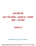 Chuyên đề Quy tắc đếm, hoán vị, chỉnh hợp, tổ hợp Toán 11