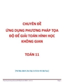 Chuyên đề Ứng dụng phương pháp tọa độ để giải toán hình học không gian Toán 11