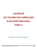 Chuyên đề Cực trị hình học không gian và các khối lồng nhau Toán 11