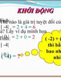 Bài giảng Toán lớp 6 bài 4: Cộng hai số nguyên cùng dấu - GV. Trần Thị Xuân Hiên