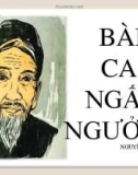 Bài giảng Ngữ văn lớp 11 bài: Bài ca ngất ngưởng - Nguyễn Công Trứ