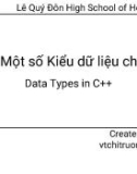 Bài giảng Tin học lớp 11 bài 4: Một số kiểu dữ liệu chuẩn