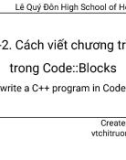 Bài giảng Tin học lớp 11 bài 8: Cách viết chương trình trong Code: : Blocks (Tiết 2)