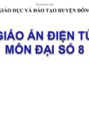 Bài giảng Đại số lớp 8 - Tiết 6: Những hằng đẳng thức đáng nhớ (Tiếp)