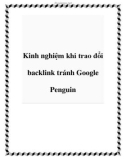 Kinh nghiệm khi trao đổi backlink tránh Google Penguin