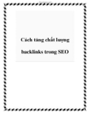 Cách tăng chất lượng backlinks trong SEO