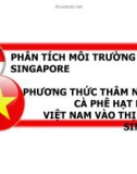 PHÂN TÍCH MÔI TRƯỜNG SINGAPORE PHƯƠNG THỨC THÂM NHẬP CỦA  CÀ PHÊ HẠT ROBUSTA VIỆT NAM VÀO THỊ TRƯỜNG SINGAPORE