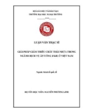 Luận văn Thạc sĩ Kinh tế quốc tế: Giải pháp giảm thiểu chất thải nhựa trong ngành dịch vụ ăn uống (F&B) ở Việt Nam