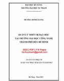 Luận văn Thạc sĩ Quản lý giáo dục: Quản lý thiết bị dạy học tại trường Đại học Công nghệ thành phố Hồ Chí Minh