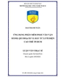 Luận văn Thạc sĩ Kỹ thuật: Ứng dụng phần mềm PSS/E vào vận hành, qui hoạch và đầu tư lưới điện cao thế TP.HCM