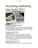 Xu hướng marketing trực tuyến 2011