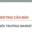 Bài giảng Marketing căn bản - Môi trường marketing