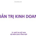 Bài giảng Quản trị kinh doanh: Chương 2 - TS. Ngô Thị Việt Nga