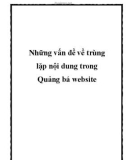 Những vấn đề về trùng lặp nội dung trong Quảng bá website