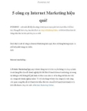 5 công cụ Internet Marketing hiệu quả!