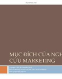 Bài giảng Mục đích nghiên cứu marketing