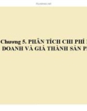 Bài giảng Phân tích hoạt động kinh doanh: Chương 5 - ThS. Lê Văn Hòa (2016)