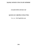 Bài giảng Quản lý chuỗi cung ứng